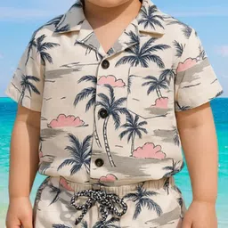 BAESD Boys Printed Short Sleeves Shirt With Shorts image 2