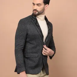 Crimsoune Club Grey Regular Fit Printed Blazer image 3