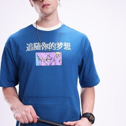 Kook N Keech Anime Printed Drop-Shoulder Sleeves Pure Cotton Relaxed T-shirt-picture-47