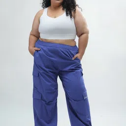 SPIRIT ANIMAL Plus Size Relaxed-Fit High-Waisted Easy Stretch Parachute Pants-picture-10