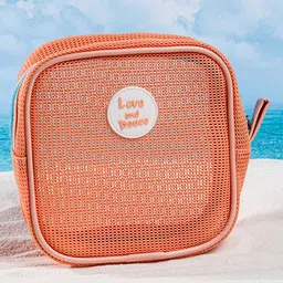 Uninest - Portable Versatile Travel Mesh Cosmetic Bag for Women (Orange) image 2