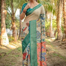 ALMAARI FASHION Ethnic Motifs Printed Banarasi Saree-picture-21