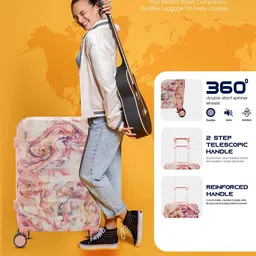 REDHORNS Holographic Set Of 3 Printed Hard-Sided Large, Medium & Cabin Trolley Bag image 4