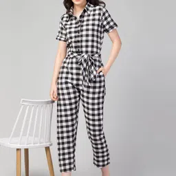 Zuvino Checked Basic Jumpsuit image 3
