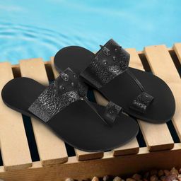 Metro Men Ethnic Leather Comfort Sandals-picture-0