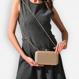 LAVIE LUXE Textured Box Easy Carry Clutch image 1