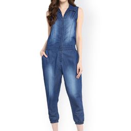 StyleStone Women Blue Denim Jumpsuit-picture-9