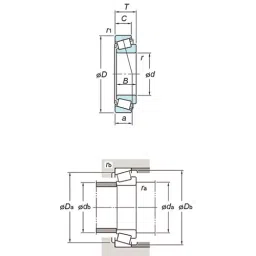 KOYO Tapered Roller Bearing, Inner Dia 57 mm, Outer Dia 105 mm, Width 31 mm, 45290/20 image 2