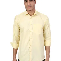 TAHVO Yellow Cotton Slim Fit Shirt-picture-45