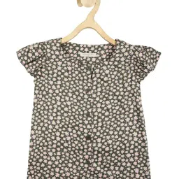 Peter England Kids Sage Green Floral Print Top-image-59