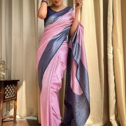 CaniBani Woven Design Zari Silk Blend Banarasi Saree image 4