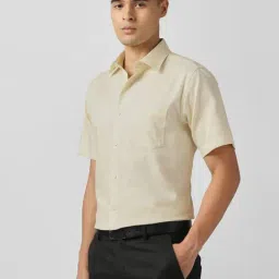 Van Heusen Beige Cotton Regular Fit Shirt image 3