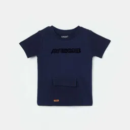 Juniors by Lifestyle Kids Navy Patch Regular Fit T-Shirt-picture-31