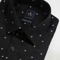 Arrow Black Cotton Slim Fit Printed Shirt image 5