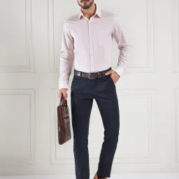 Louis Stitch Peach Cotton Regular Fit Printed Shirt image 5