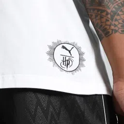 Puma White Cotton Relaxed Fit Printed Sports T-Shirt image 5