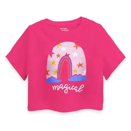 Guugly Wuugly Girls Graphic Printed Round Neck Cotton T-shirt-picture-35