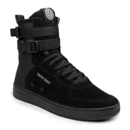 Bacca Bucci Men's HUSTLE Black Ankle High Sneakers-image-2
