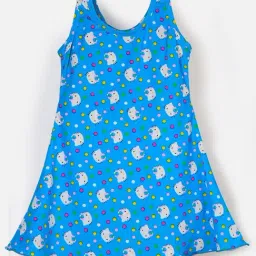 Cukoo Kids Blue & White Printed Swim Suit-picture-46