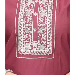 Aarika Kids Wine Embellished Kurta with Salwar image 5