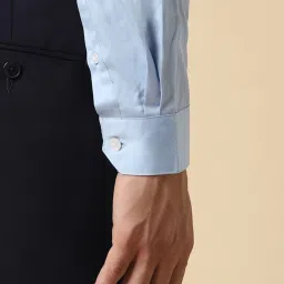 Allen Solly Blue Cotton Slim Fit Shirt image 5