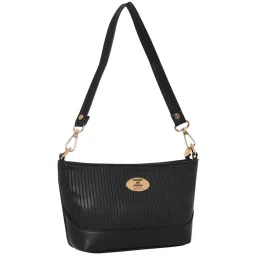 Esbeda Black Textured Sling Handbag image 5