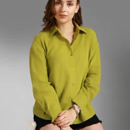 High Star Green Cotton Relaxed Fit Shirt-picture-28