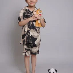 Biglilpeople Unisex Multicolor Printed Shirt with Shorts-image-43