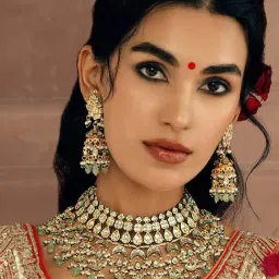 Curio Cottage Cascading Kundan Necklace Set-picture-21