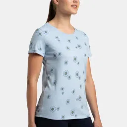 Jockey A144 Women's Super Combed Cotton Printed Relaxed Fit Short Sleeve T-Shirt (Prints May Vary) image 3