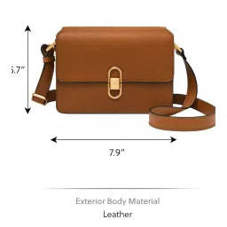 Fossil Avondale Brown Medium Leather Cross Body Bag image 5