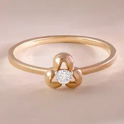 Mia by Tanishq Iconic Shimmer Gold & Diamond Finger Ring-picture-18