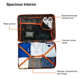 Nasher Miles Black Jupiter Large Hard Sided Checked Luggage image 5