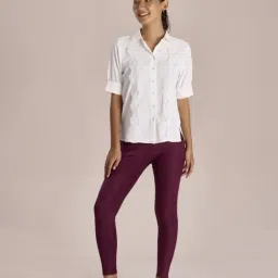 go colors! Go Colors Suede Warm Leggings For Women | Warmtech, Super Stretch, Maroon-picture-12