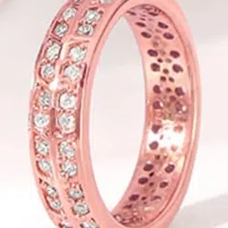 GIVA 925 Sterling Silver Rose Gold Ring for Women-image-10