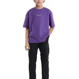 Rare Ones Boys Purple Cotton Blend Graphic T-Shirt image 5