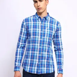 Lee Blue Slim Fit Check Shirt-picture-22