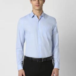 Peter England Blue Slim Fit Shirt-picture-14