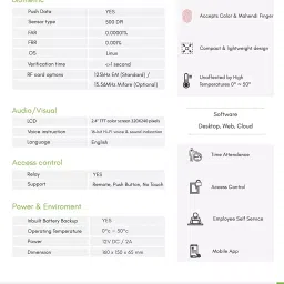 bio max Biomax K30 Time Attendnace and Access Control Machine with inbuilt Battery image 4