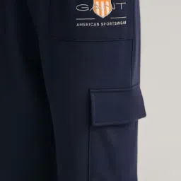 Gant Boys Navy Cotton Solid Sweat Pant image 5