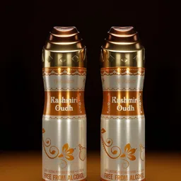 Al-Nuaim Men 2Pc Kashmiri Oudh Alcohol Free Deodorant Perfumed Spray - 200ml Each image 4