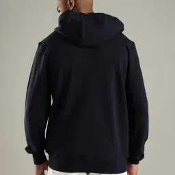 Tommy Hilfiger Navy Cotton Regular Fit Hooded Jacket image 2