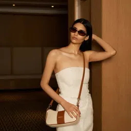 Miraggio Bella Ivory & Tan Small Shoulder Handbag image 2