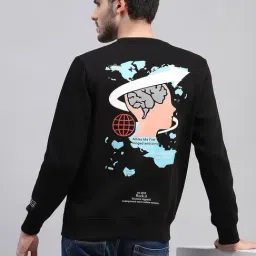 Rock.It Black Regular Fit Printed Sweatshirt image 5