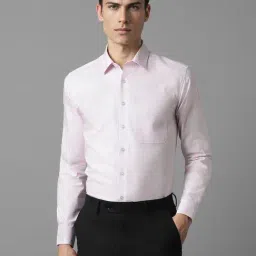 louis philippe Men Pink Slim Fit Textured Full Sleeves Formal Shirt-picture-39