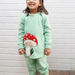 Nap Chief Unisex Green Embroidery Full Sleeves Night Suits-image-28