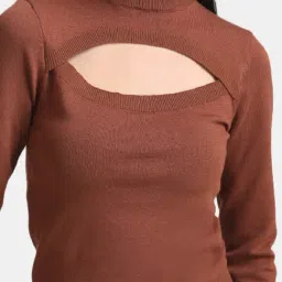 Kazo Brown Cotton Pullover image 5