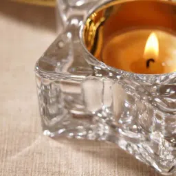 Pure Home and Living Clear Textured Single Tealight Holders image 2