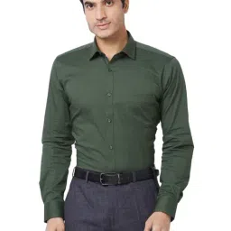Park Avenue Green Slim Fit Shirt-image-93