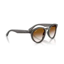 Ray-Ban Essentials Brown Gradient Round Unisex Sunglasses image 3